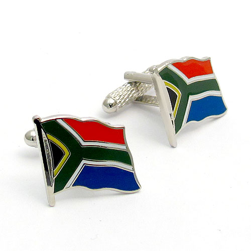 South Africa African Flag Cufflinks By Onyx Art In Gift Box CK994