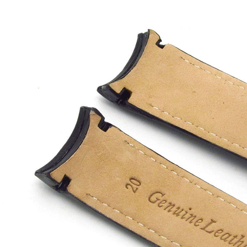 Smooth Grain Leather Watch Strap CURVED ENDS 18mm 24mm Choose Colour c103