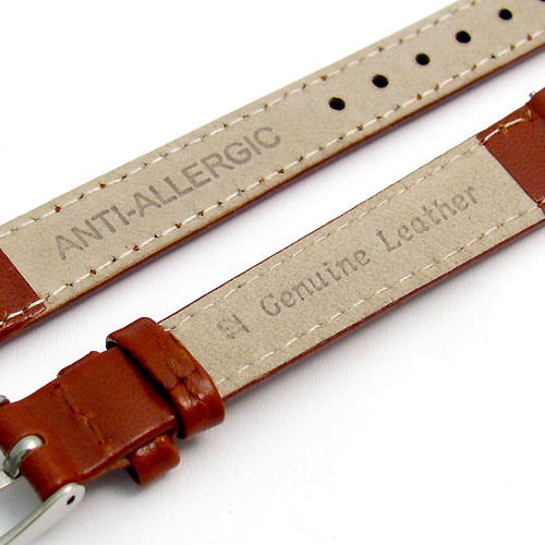 Ladies Polished Padded Nappa Leather Watch Strap 10mm 12mm 14mm 3