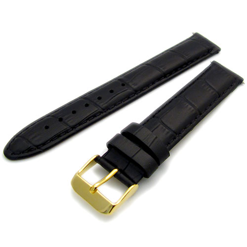 Fine Italian Padded Croc Grain Leather Watch Strap Extra Long XL 4