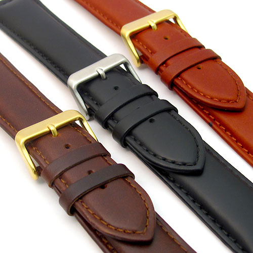 Extra long Italian leather watch strap