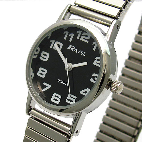 Ravel Ladies SuperClear Quartz Watch Expanding Bracelet sil 08 R0208 03 2s